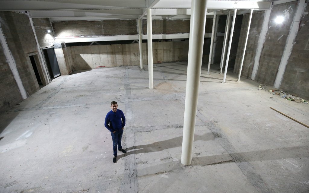 Circo to relocate from Albert Dock to Seel Street pictured Director Jason McNeill at the brand new venue. Images by Gareth Jones